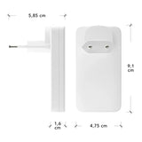 dbramante1928 Slim Wall Charger with 1x USB-C 65W & 1x USB-A 30W - White