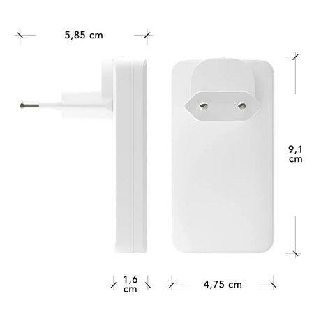 dbramante1928 Slim Wall Charger with 1x USB-C 65W & 1x USB-A 30W - White