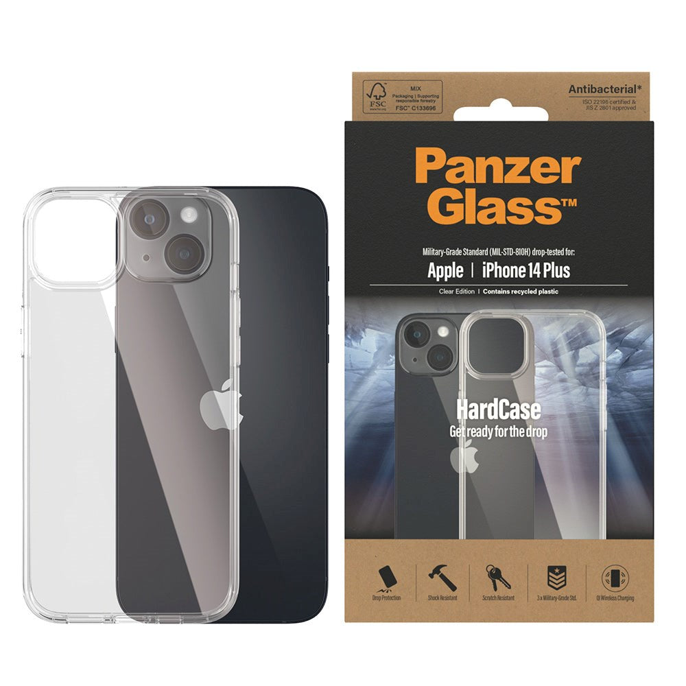 iPhone 14 Plus Back Case PanzerGlass HardCase Antibacterial - Transparent