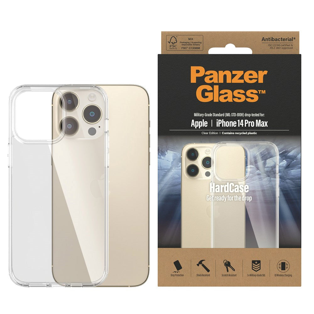 iPhone 14 Pro Max Back Case PanzerGlass HardCase Antibacterial - Transparent