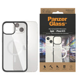 iPhone 14 / 13 Case PanzerGlass AntiBacterial ClearCase - MagSafe Compatible - Black Edge