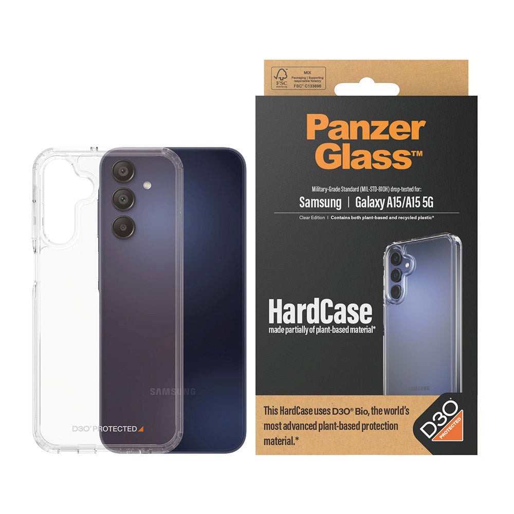 Samsung Galaxy A15 / A15 (5G) Back Case PanzerGlass D3O Bio HardCase - Transparent