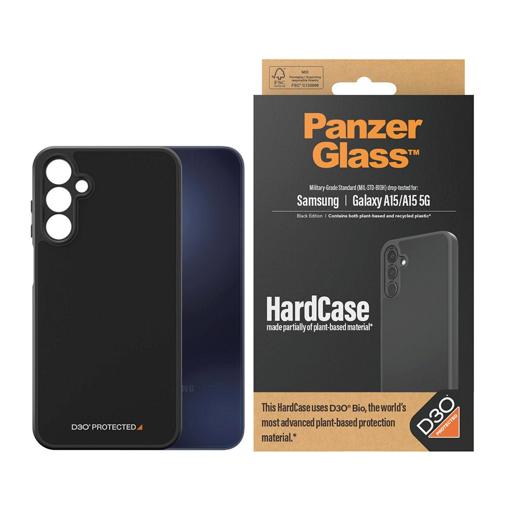 Samsung Galaxy A15 / A15 (5G) Back Case PanzerGlass D3O Bio HardCase - Black