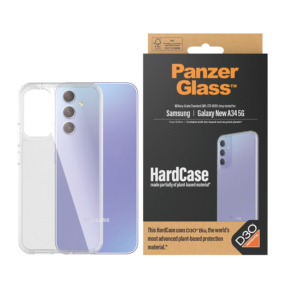 Samsung Galaxy A35 (5G) Back Case PanzerGlass D3O Bio HardCase - Transparent