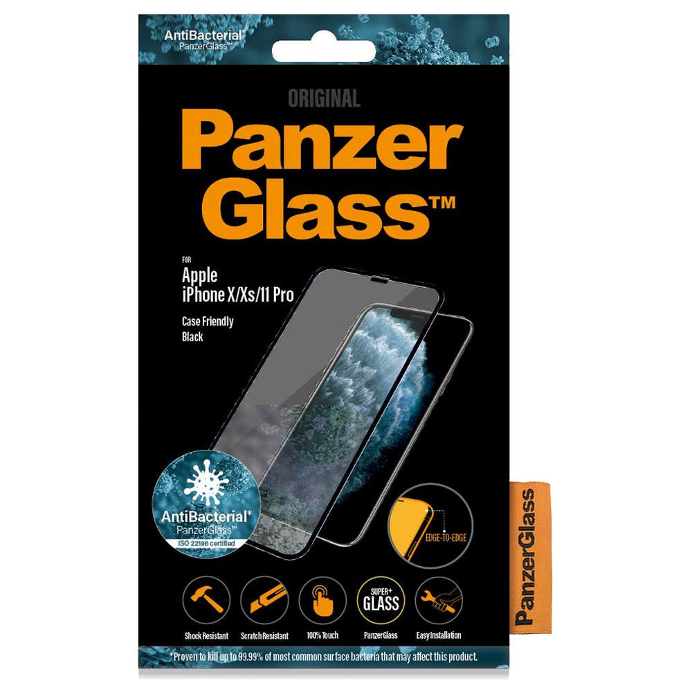 iPhone 11 Pro / Xs / X PanzerGlass Screen Protector - Case Friendly - Black