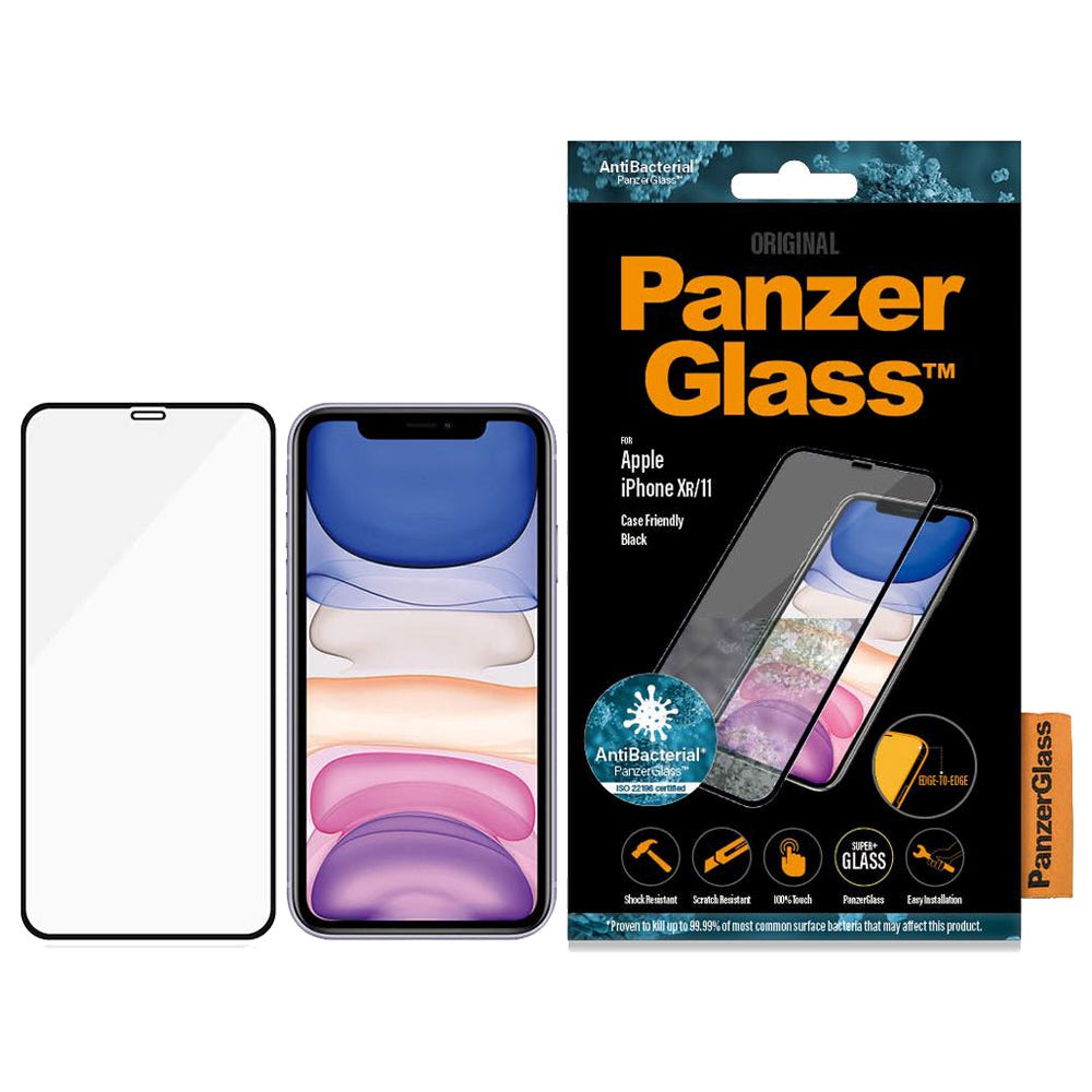 iPhone 11 / XR PanzerGlass Screen Protector - Case Friendly - Black