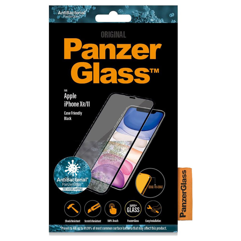 iPhone 11 / XR PanzerGlass Screen Protector - Case Friendly - Black