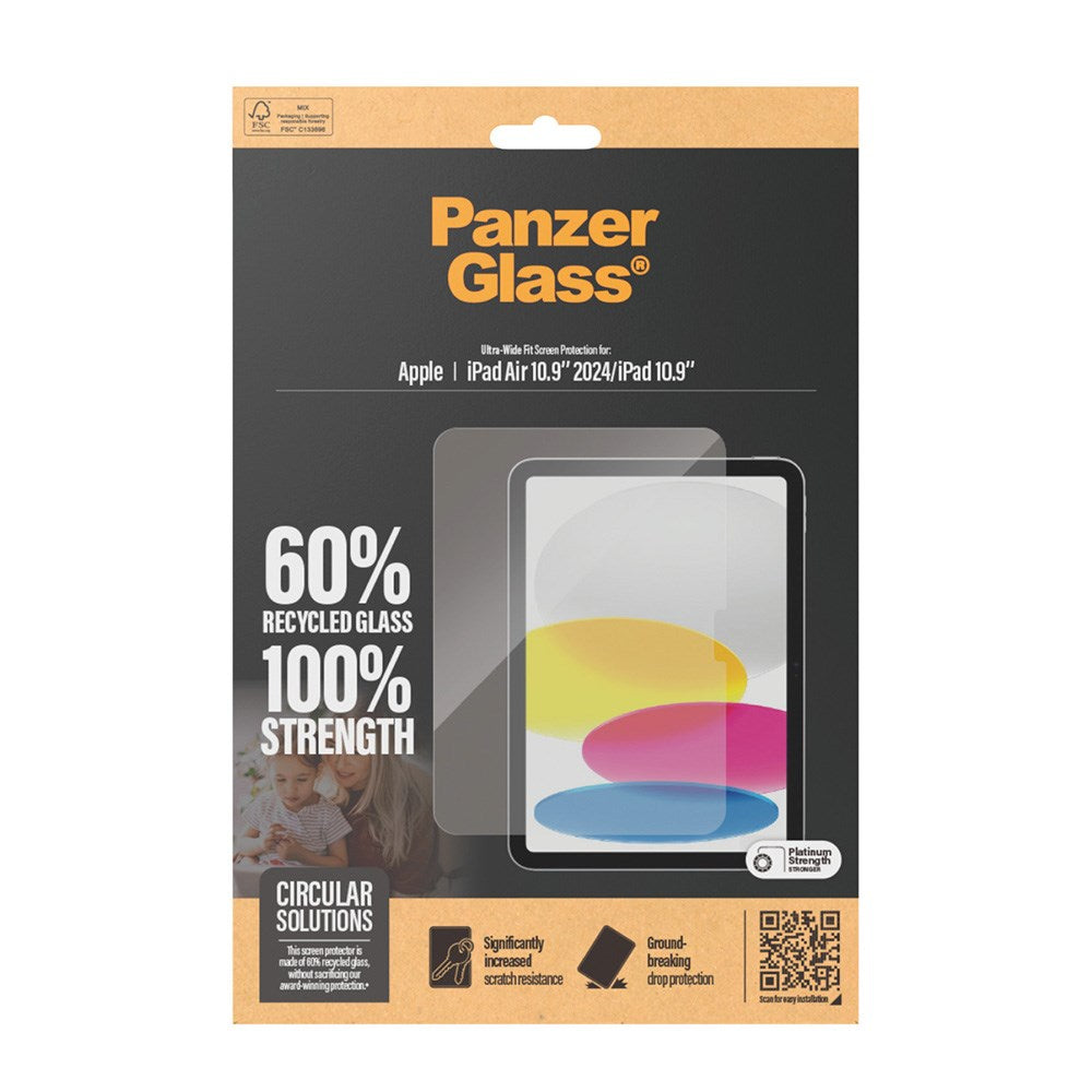 iPad 10.9" (2022) / Air 11" (2024) PanzerGlass Ultra-Wide Fit Screen Protector - Platinum Strength - Transparent