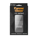 iPhone 15 PanzerGlass Ultra Wide Fit Ceramic Screen Protector w. EasyAligner - Black Edge