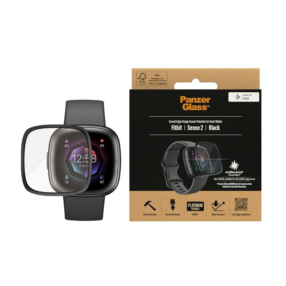 Fitbit Sense 2 PanzerGlass Tempered Glass - Black Edge