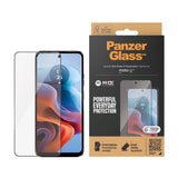 Motorola Moto G34 PanzerGlass Ultra Wide Fit Screen Protector - Platinum Strength - Black Edge