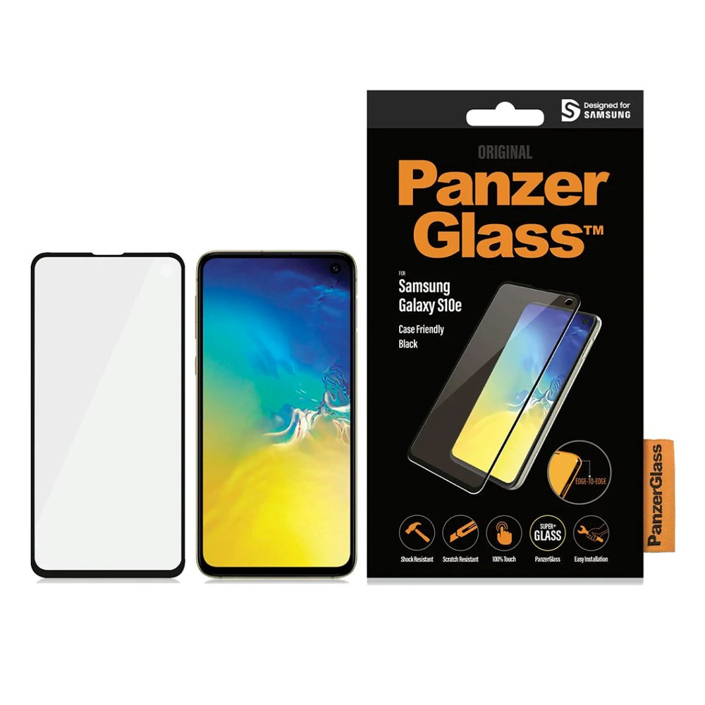 Samsung Galaxy S10e PanzerGlass Screen Protector - Case Friendly - Black