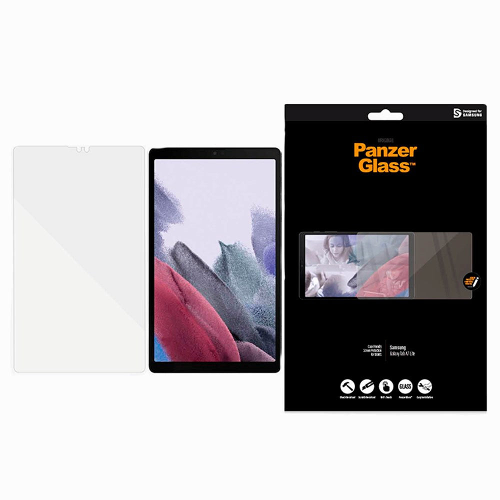 Samsung Galaxy Tab A7 Lite PanzerGlass Anti-Bacterial Edge-To-Edge Screen Protector - Case Friendly - Transparent