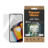 Samsung Galaxy S23 PanzerGlass Matrix Hybrid Glass AntiBacterial Ultra Wide Fit Screen Protector - AlignerKit - Platinum Strength -  Transparent