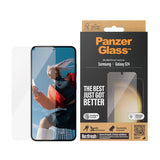 Samsung Galaxy S24 PanzerGlass Ultra Wide Fit Re:fresh Screen Protector w. EasyAligner - Diamond Strength - Transparent