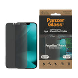 iPhone 14 Plus / 13 Pro Max PanzerGlass AntiBacterial Ultra-Wide Fit Screen Protector - EasyAligner - Privacy Filter - Diamond Strength