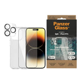 iPhone 14 Pro PanzerGlass 3-in-1 Bundle w. EasyAligner - Screen Protector (UWF) / Case / Camera Protection - Transparent