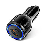 Car Charger Xceed 38W with USB-C and USB-A - Black