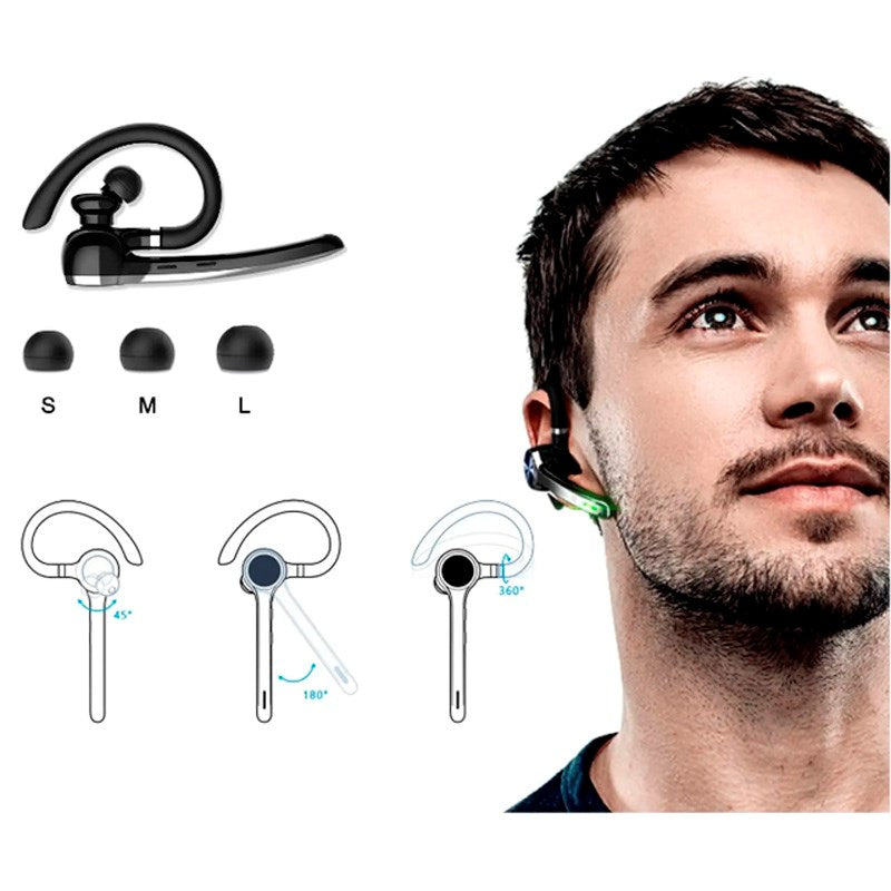 Zmartgear Single In-Ear Bluetooth Headset with Noise Reduction - Grey
