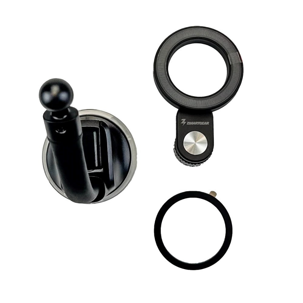 Zmartgear Mobile Holder with Suction Cup for Windshield / Dashboard - MagSafe Compatible - Black