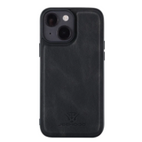 iPhone 13 Leather Covered Case with Wallet - Black