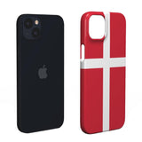 EIDERWOOD iPhone 14 Hard Plastic Cover - Denmark's Flag