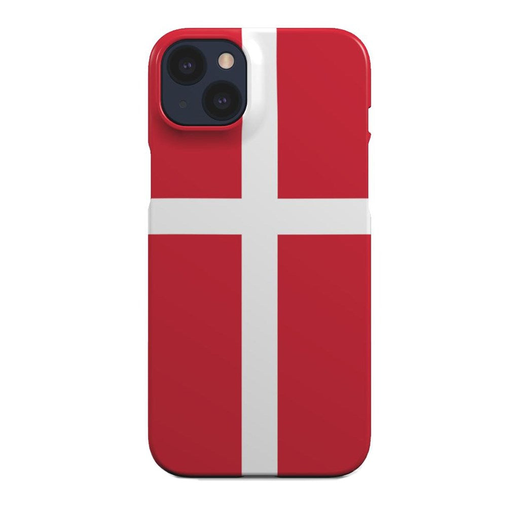 EIDERWOOD iPhone 14 Hard Plastic Cover - Denmark's Flag