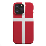 EIDERWOOD iPhone 14 Pro Hard Plastic Cover - Denmark's Flag