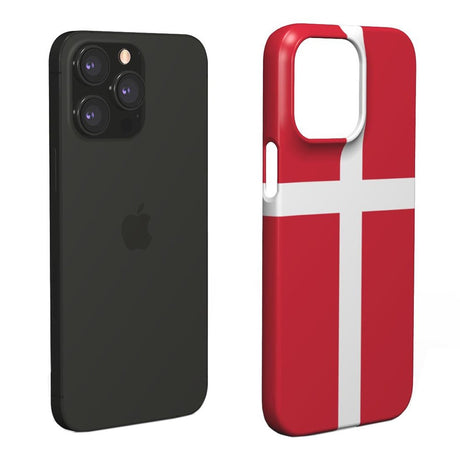 EIDERWOOD iPhone 12 Hard Plastic Cover - Denmark's Flag