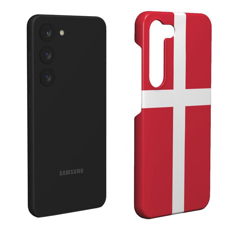 EIDERWOOD Samsung Galaxy S23 Hard Plastic Cover - Denmark's Flag