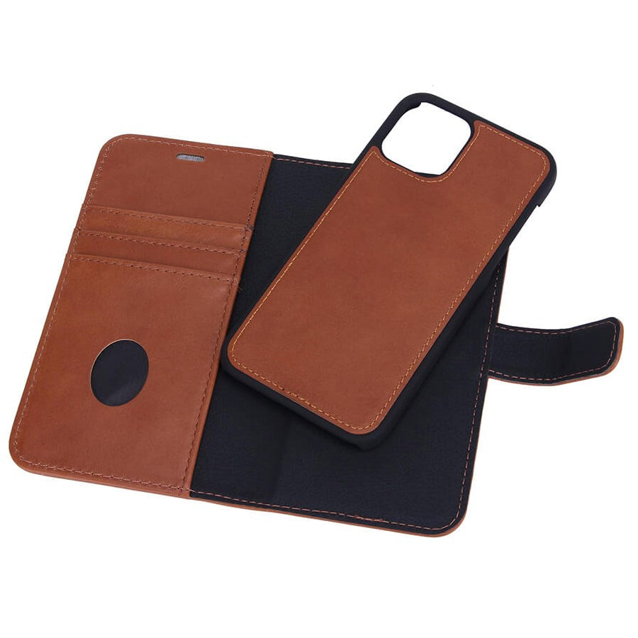 RadiCover 2-in-1 - iPhone 12 / 12 Pro - Genuine Leather Case - 86% Radiation Protection - Brown