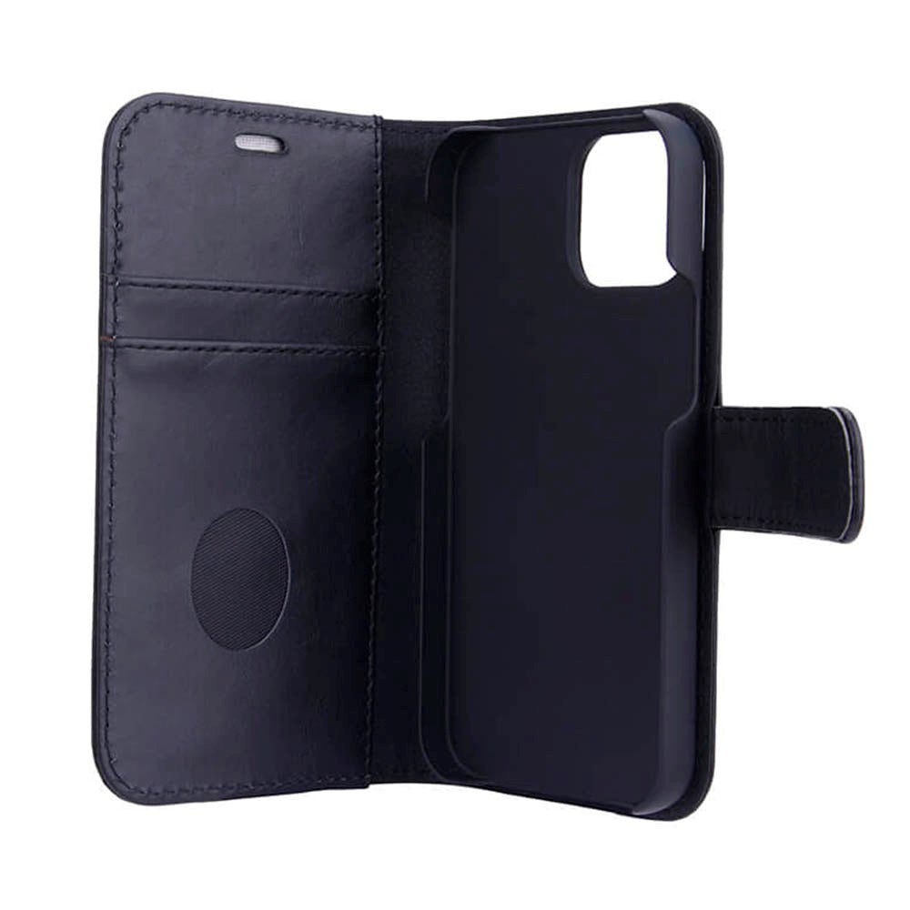 RadiCover 2-in-1 - iPhone 13 Mini - Genuine Leather Case - 86% Radiation Protection - Black