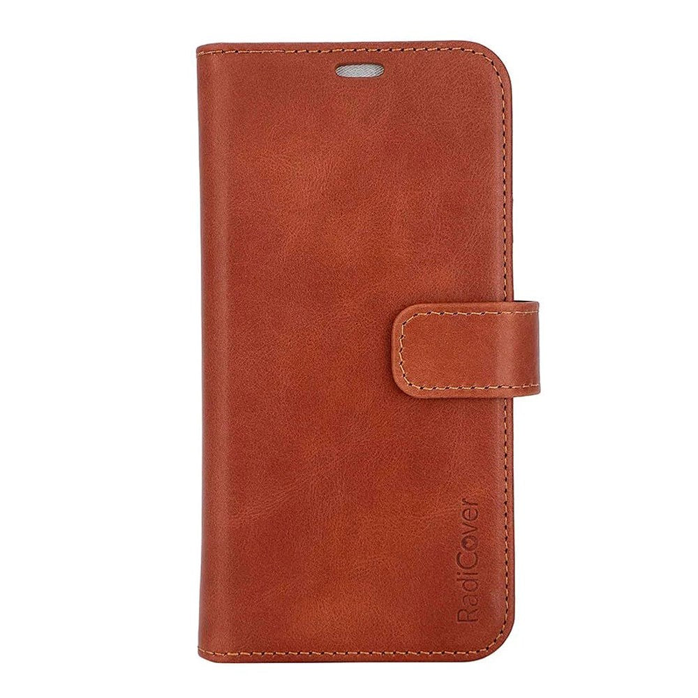 RadiCover Exclusive iPhone 16 Pro 2-in-1 Anti Radiation Leather Flip Case with Wallet - MagSafe Kompatibel - Brown