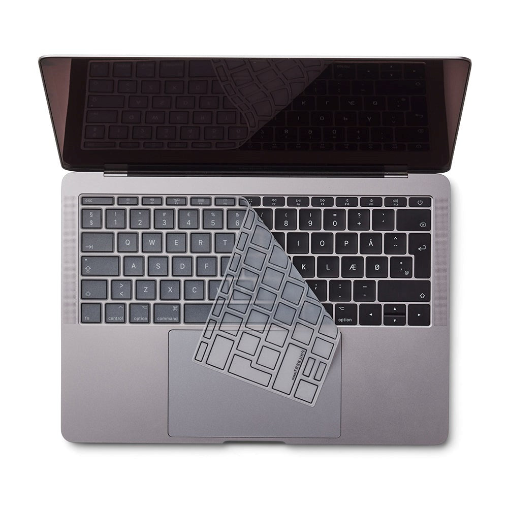 Philbert MacBook (A1534 / A1708) Keyboard Case w. Nordic Keyboard - Transparent / Black