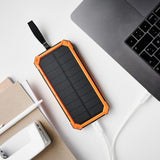 Lippa Solar Cell PowerBank 10,000 mAh 10.5W 2 x USB-A - Orange / Black