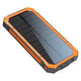 Lippa Solar Cell PowerBank 10,000 mAh 10.5W 2 x USB-A - Orange / Black