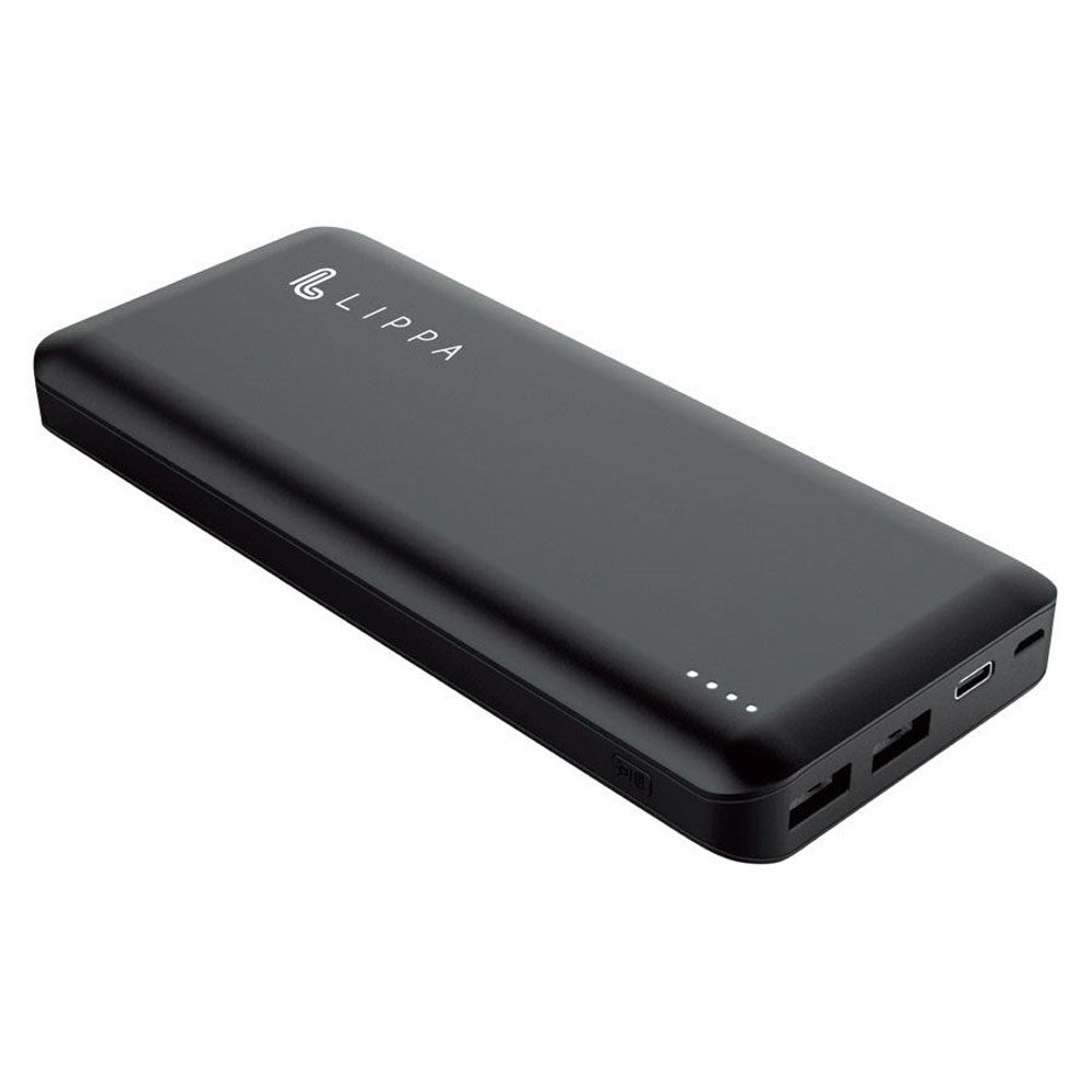 Lippa 65W Powerbank 26,800 mAh with 2 x USB-A & 1 x USB-C - Black