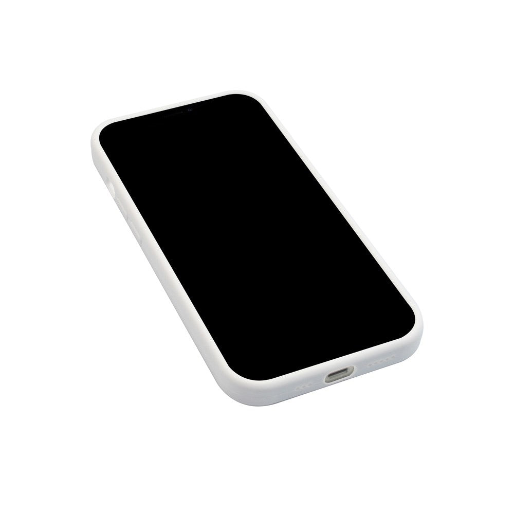 GreenMind iPhone 13 Pro Lined Silicone Case - White