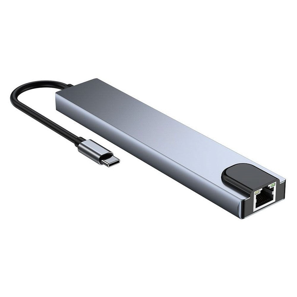 Lippa 8-in-1 87W Multiport USB-C Hub - Silver
