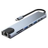 Lippa 8-in-1 87W Multiport USB-C Hub - Silver