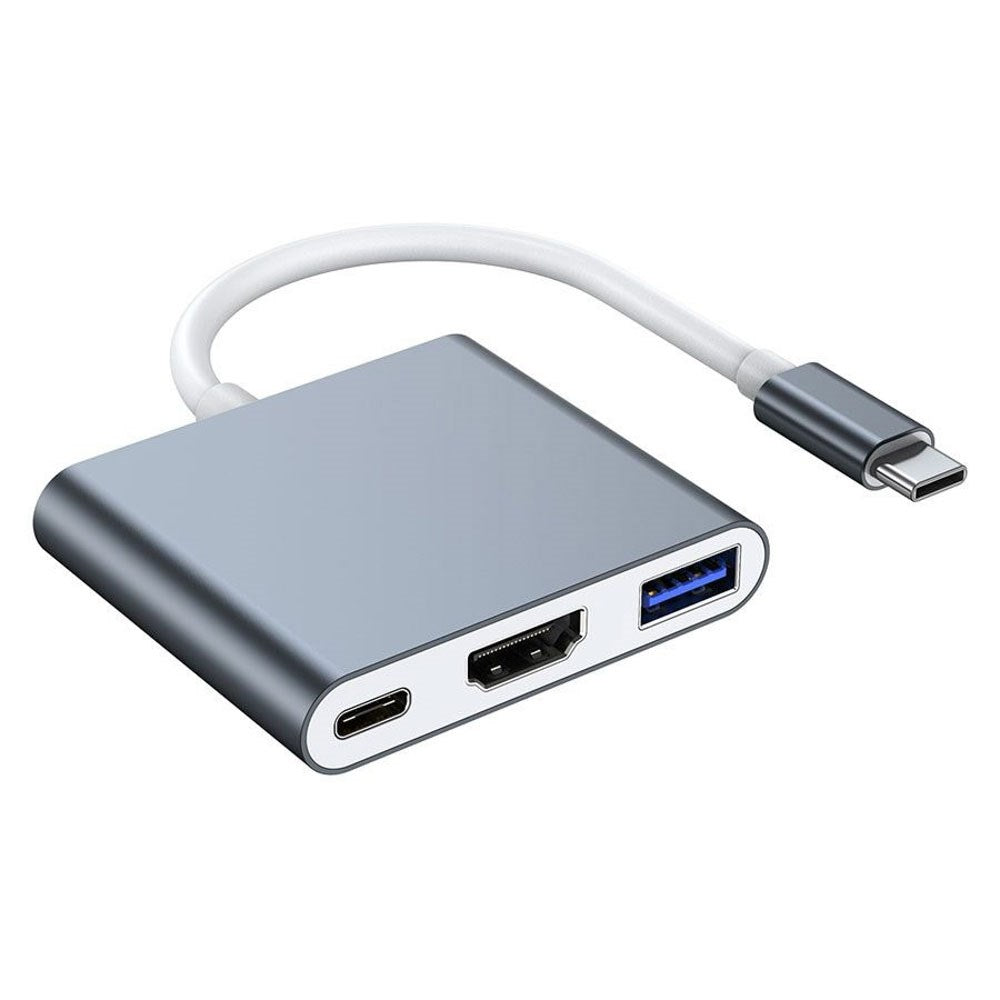 Lippa 3-in-1 60W Multiport USB-C Hub - Silver