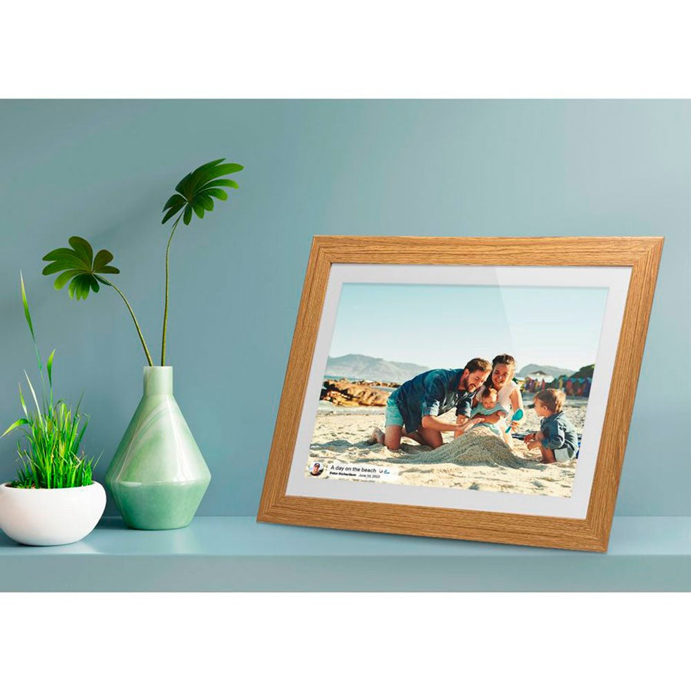 Lippa 10" Smart WiFi Frameo Photo Frame (28.8 x 21 cm) - Wood colored