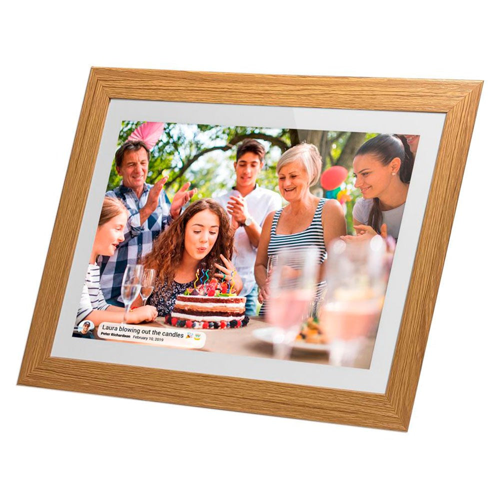 Lippa 10" Smart WiFi Frameo Photo Frame (28.8 x 21 cm) - Wood colored