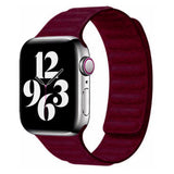 Apple Watch (38/40/SE/41/42mm) Magnetic Lippa Finewoven Strap - Wine Red