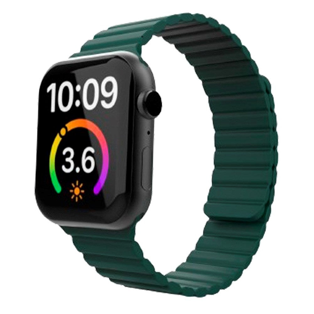 Lippa Apple Watch (38/40/SE/41/42mm) Magnetic Silicone Strap - Dark Green