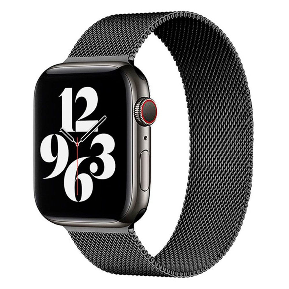 Lippa Apple Watch (38/40/SE/41/42mm) Magnetic Stainless Steel Strap - Black