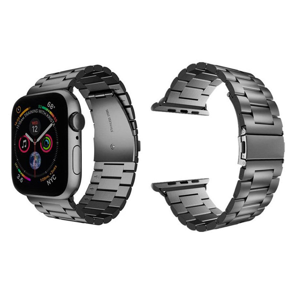 Lippa Apple Watch (38/40/SE/41/42mm) Stainless Steel Strap - Black