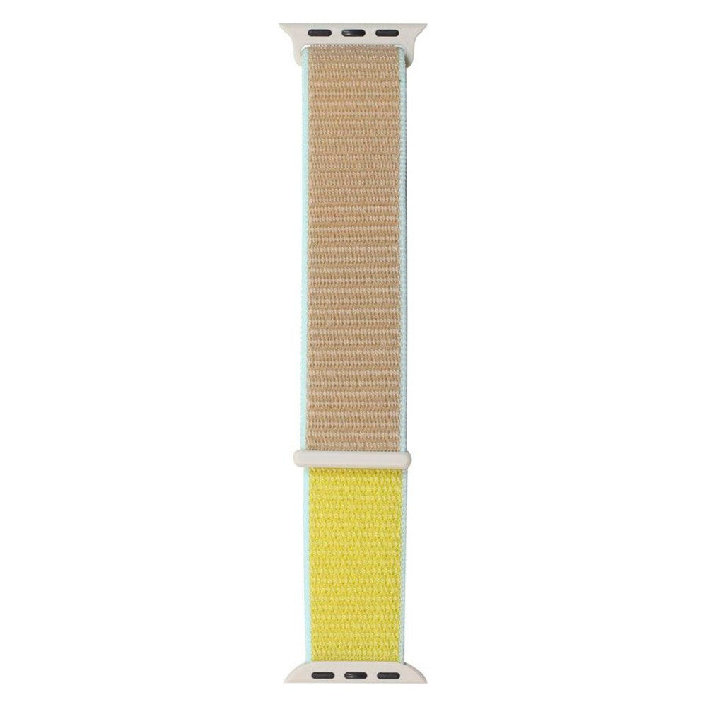 Apple Watch (42/44/SE/45/46/49mm) Lippa Nylon Strap - Yellow with Blue Edge