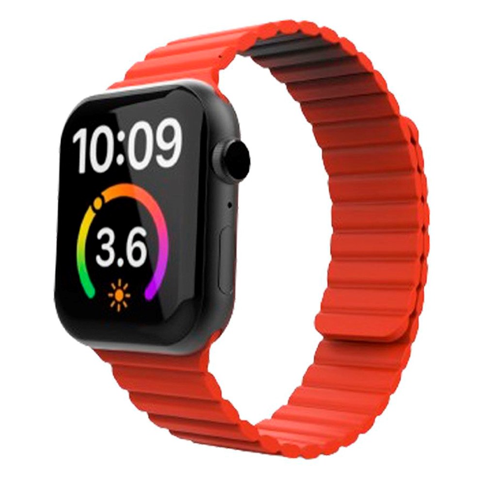 Lippa Apple Watch (42/44/SE/45/46/49mm) Magnetic Silicone Strap - Red