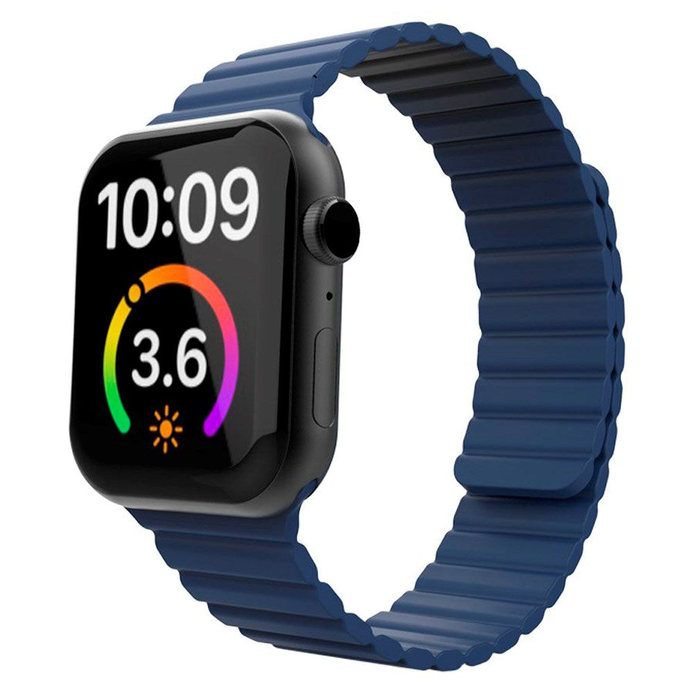 Lippa Apple Watch (42/44/SE/45/46/49mm) Magnetic Silicone Strap - Dark Blue